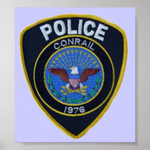 Conrail Railroad Police Patch Poster