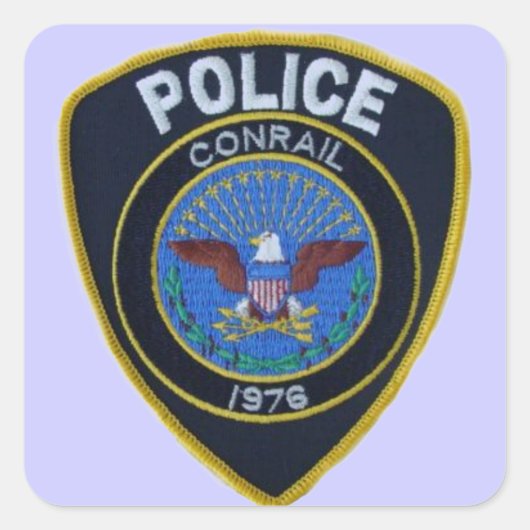 Conrail Railroad Politie Patch Square Sticker (Voorkant)