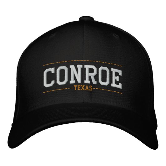 Conroe Texas USA geborduurde Petten (Voorkant)
