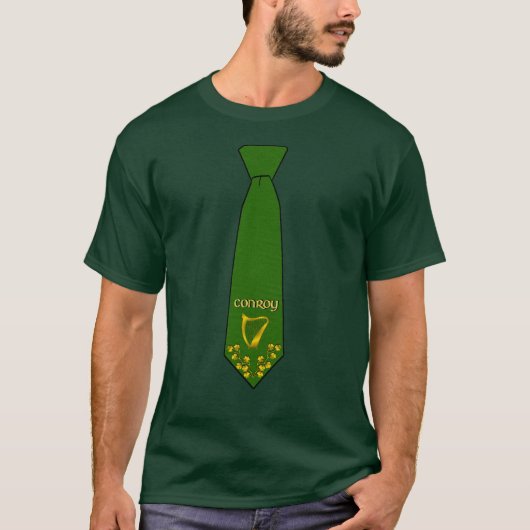 Conroy Irish Necktie T-Shirt met Harp (Voorkant)