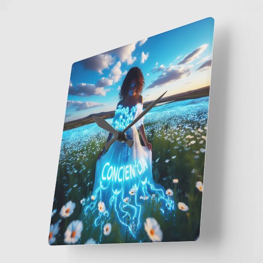 Consciousness / Conciencia Vierkante Klok (Hoek)