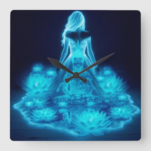 Consciousness / Conciencia Vierkante Klok (Voorkant)