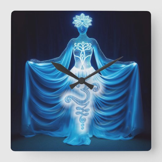 Consciousness / Conciencia Vierkante Klok (Voorkant)