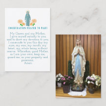 Consecratie aan Mary Prayer Kaarten