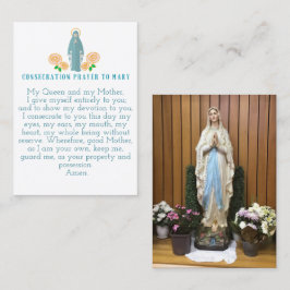 Consecratie aan Mary Prayer Kaarten Visitekaartje