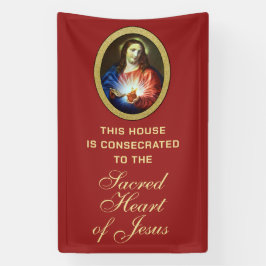 Consecratie Heilig Hart van Jezus Religieus Spandoek