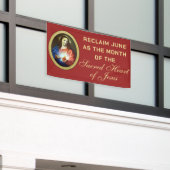 Consecratie Heilig Hart van Jezus Religieus Spandoek (Buitenkant Gebouw)