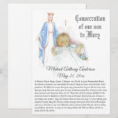Consecratie van onze Baby Son Blessed Virgin Mary Feestdagenkaart (Voorkant / Achterkant)