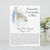 Consecratie van onze Baby Son Blessed Virgin Mary Feestdagenkaart (Staand voorkant)