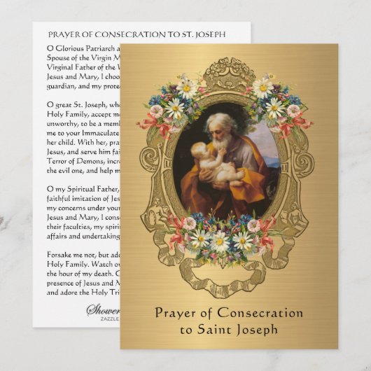 Consectieakte tegen St. Joseph Katholieke Prayer (Voorkant / Achterkant)