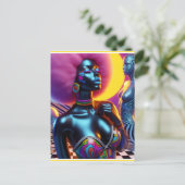 Consensuele Sentry Ken Gage Fantasy Vaporwave Briefkaart (Staand voorkant)