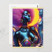 Consensuele Sentry Ken Gage Fantasy Vaporwave Briefkaart (Voorkant / Achterkant)