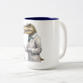 Conservasaurus dinosaurus tweekleurige koffiemok (Voorkant rechts)