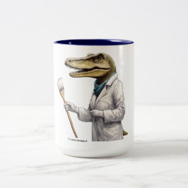 Conservasaurus dinosaurus tweekleurige koffiemok