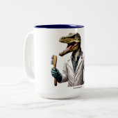 Conservasaurus dinosaurus tweekleurige koffiemok (Voorkant links)