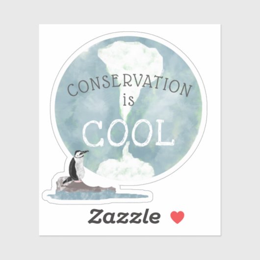 Conservatie is Cool Penguin Sticker (Vel)