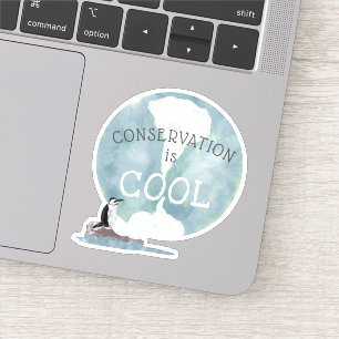 Conservatie is Cool Penguin Sticker