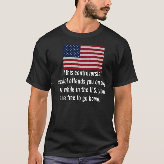 Conservatief, Amerikaanse vlag op shirt, taam T-shirt (Voorkant)