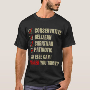Conservatief Belizean Christelijk Patriottisch T-shirt