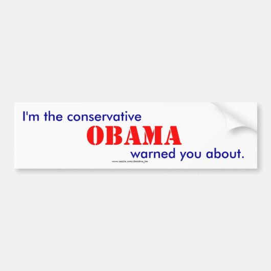 conservatief bumpersticker (Voorkant)