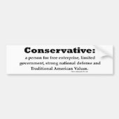 conservatief bumpersticker (Voorkant)