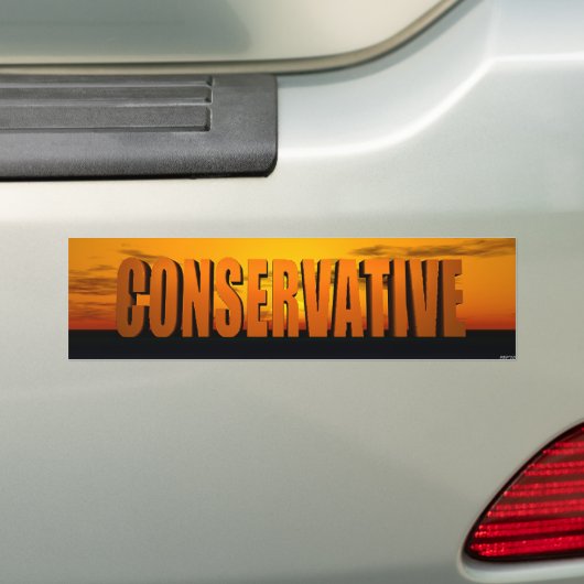conservatief bumpersticker (Op auto)