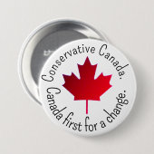 Conservatief Canada. Canada eerst, voor de verande Ronde Button 7,6 Cm (Voorkant /achterkant)