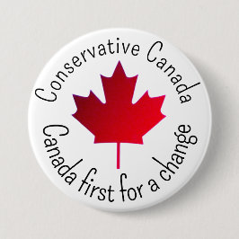 Conservatief Canada. Canada eerst, voor een verand Ronde Button 7,6 Cm