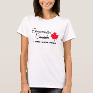 Conservatief Canada. Canada eerst, voor een verand T-shirt