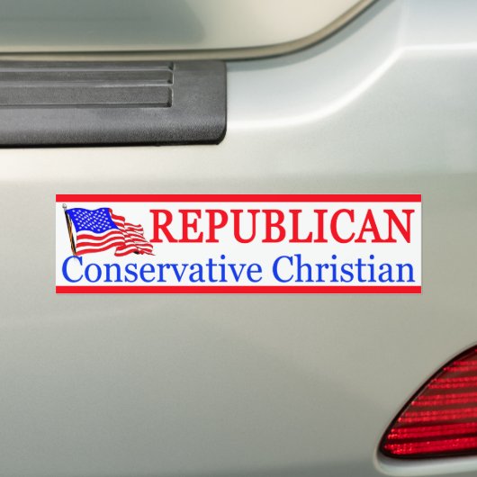Conservatief Christelijk Bumpersticker (Op auto)