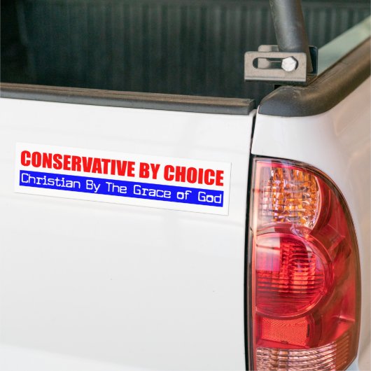 Conservatief Christelijk Bumpersticker (Op Truck)