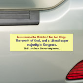 Conservatief Christelijk Bumpersticker (Op auto)