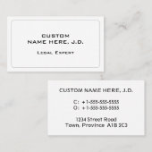 Conservatief, Dapper & Basic Visitekaartje (Voorkant / Achterkant)