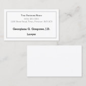 Conservatief, eenvoudig en eenvoudig Visitekaartje (Voorkant / Achterkant)