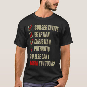 Conservatief Egyptisch christelijk patriottisch T-shirt