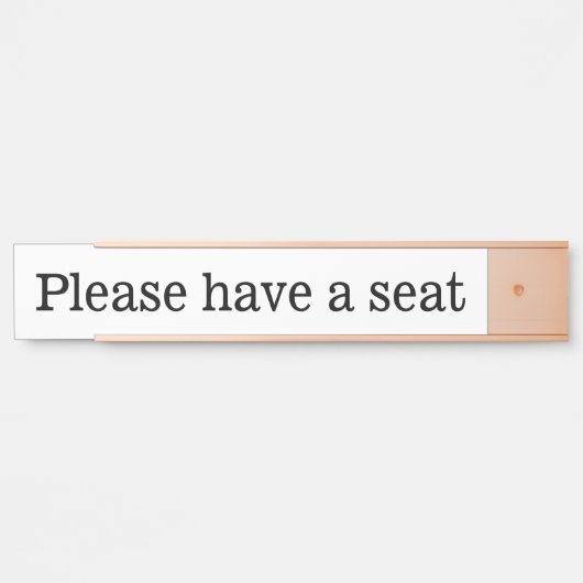 Conservatief en Humble: "Plaats alstublieft een st Deurbordje (Voorkant)