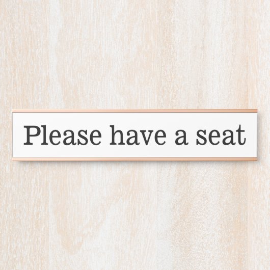 Conservatief en Humble: "Plaats alstublieft een st Deurbordje (Voorkant)