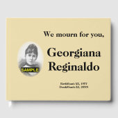 Conservatief en legant begrafenisboeg gastenboek (Voorkant)