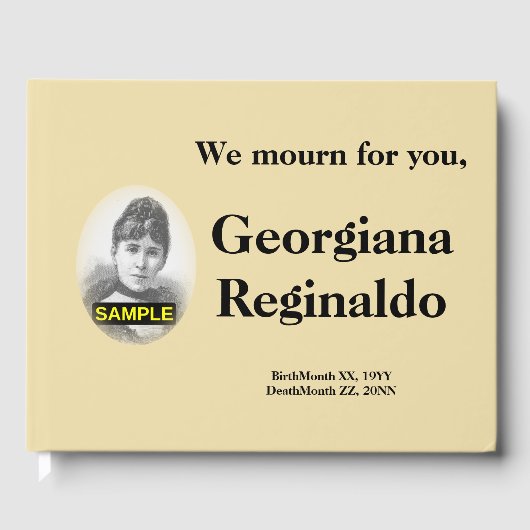 Conservatief en legant begrafenisboeg gastenboek (Voorkant)