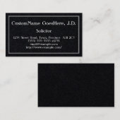 Conservatief en low-key Solicitor Visitekaartje (Voorkant / Achterkant)