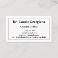 Conservatief-generaal Dentist-Visitekaartje