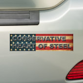 Conservatief hart van staal bumpersticker (Op auto)