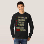 Conservatief Hongaars Christelijk Patriottisch T-shirt (Voorkant volledig)