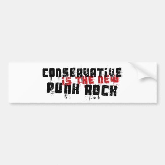 Conservatief is de nieuwe Punk rots Bumpersticker (Voorkant)