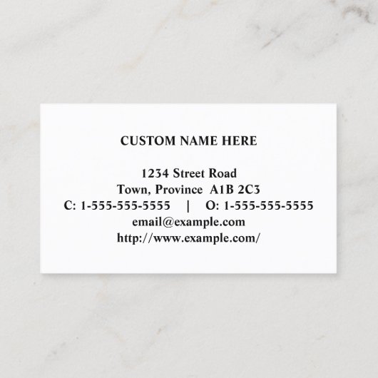 Conservatief, Law Professional Visitekaartje (Achterkant)