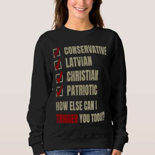 Conservatief Lets Christelijk Patriottisch Trui (Voorkant)