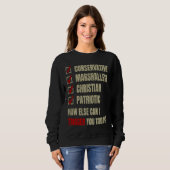 Conservatief Marshalliaans Christelijk Patriottisc Trui (Voorkant volledig)