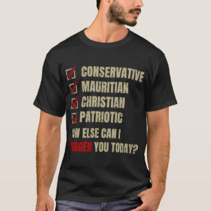 Conservatief Mauritius Christelijk Patriottisch T-shirt
