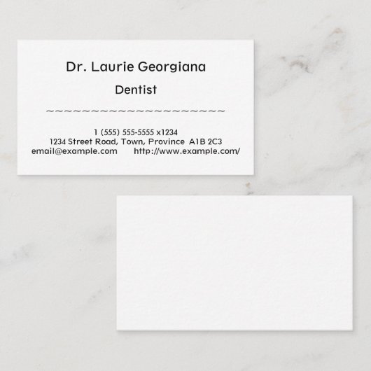 Conservatief, menselijk Visitekaartje (Voorkant / Achterkant)