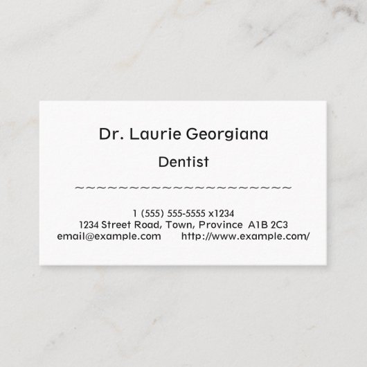 Conservatief, menselijk Visitekaartje (Voorkant)